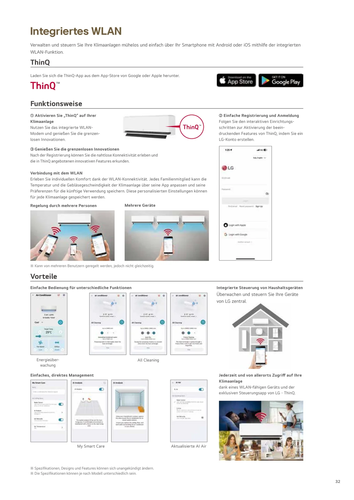 LG ThinQ App und integriertes WLAN aus dem Klimakatalog